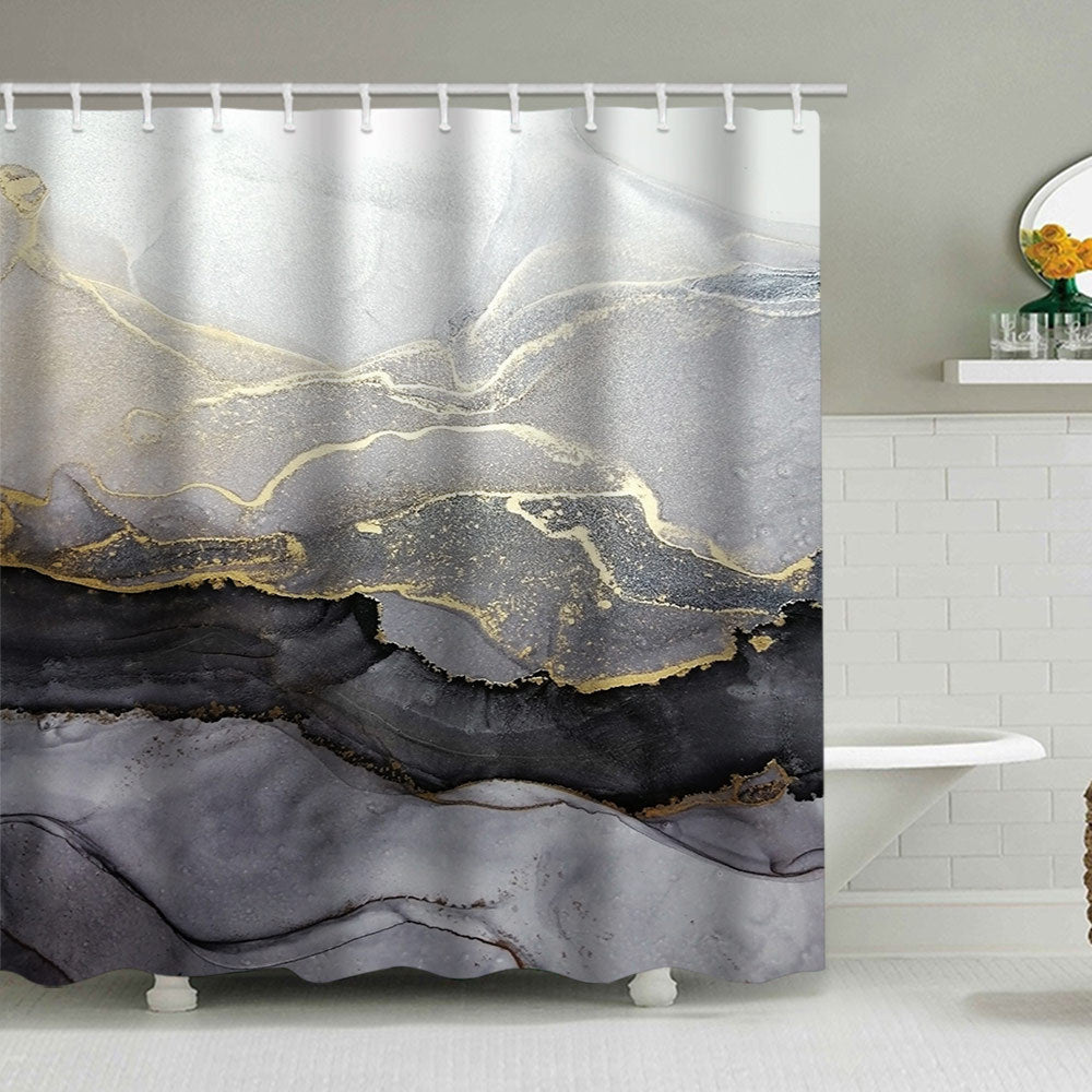 Künstlerisches Marmor Design Duschvorhang Brehn