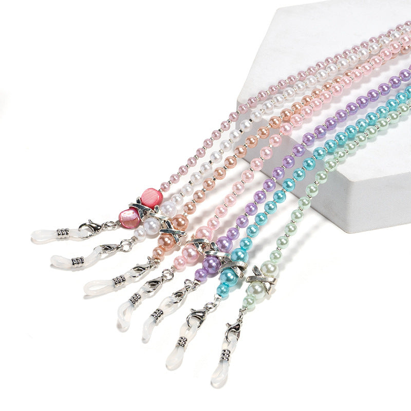 Elegante Kunstperlen Brillen Kette Brehn