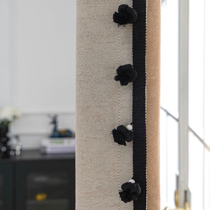 Dekorative Vorhangborte mit Pompons Brehn