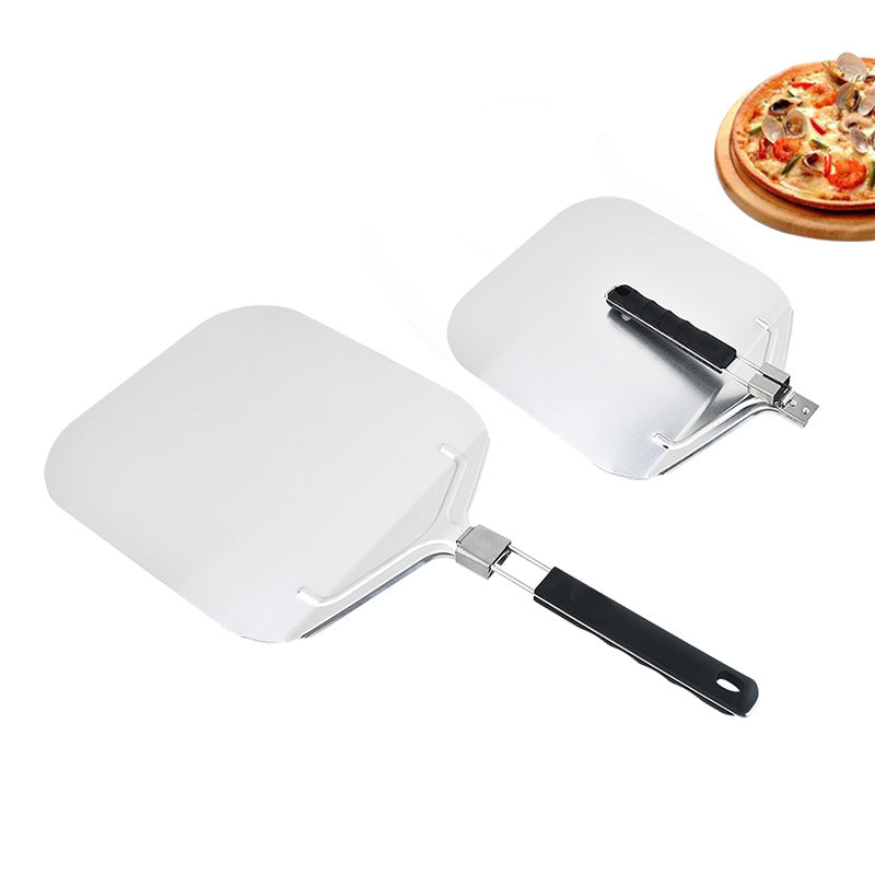lange Griffe perforierte Pizzaschaufel Set mit Holzgriff Edelstahl Schneider und Dreieckserver Brehn