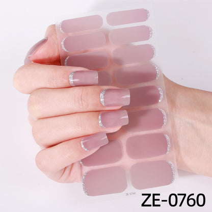 Elegante Glitter Akzent Nagel Wraps