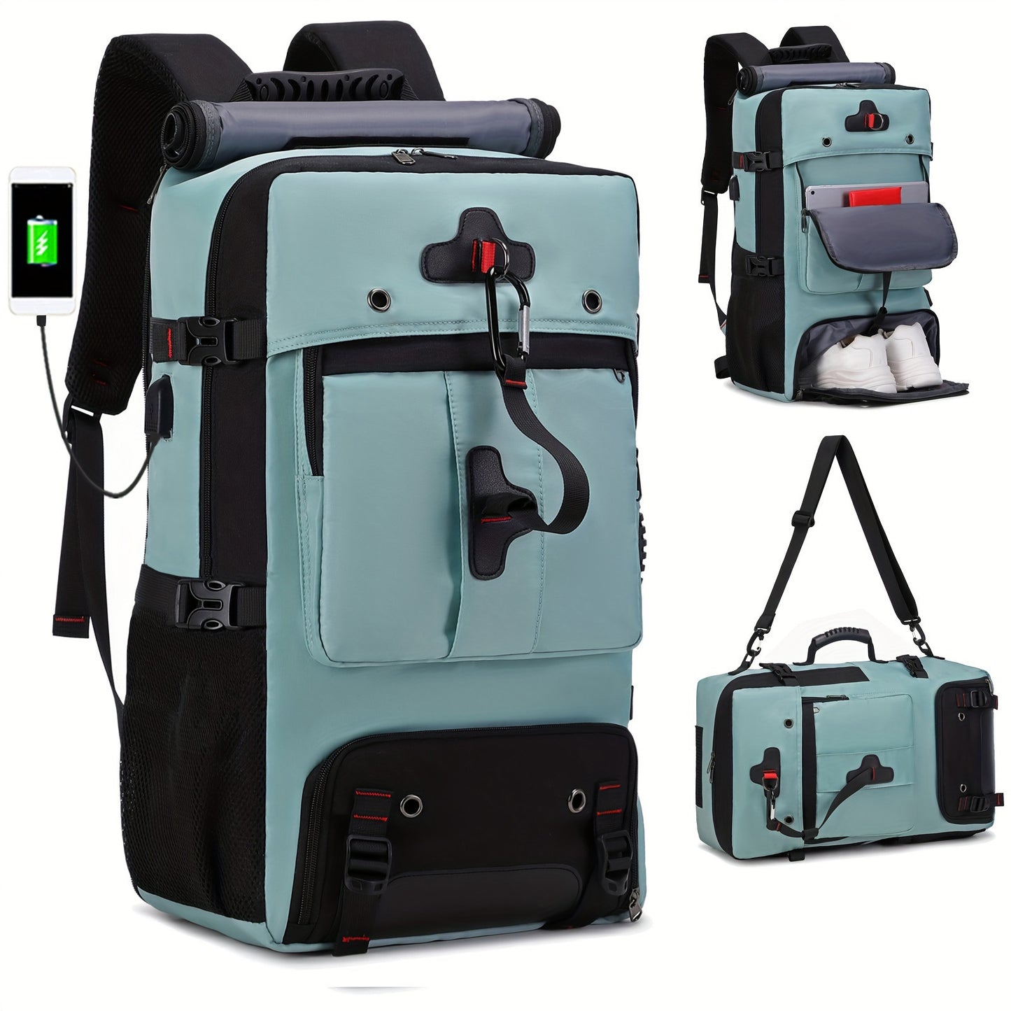Unisex Multifunktionaler Rucksack mit integrierter Powerbank-Funktion Brehn