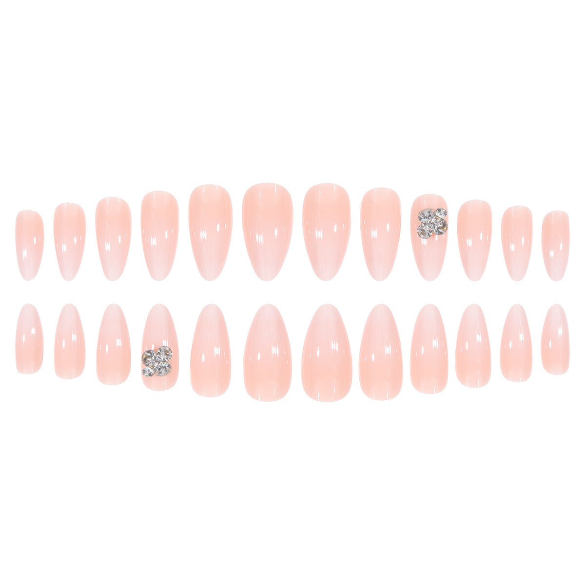 Premium Press-On Nail Set mit eleganten Strassakzenten Brehn