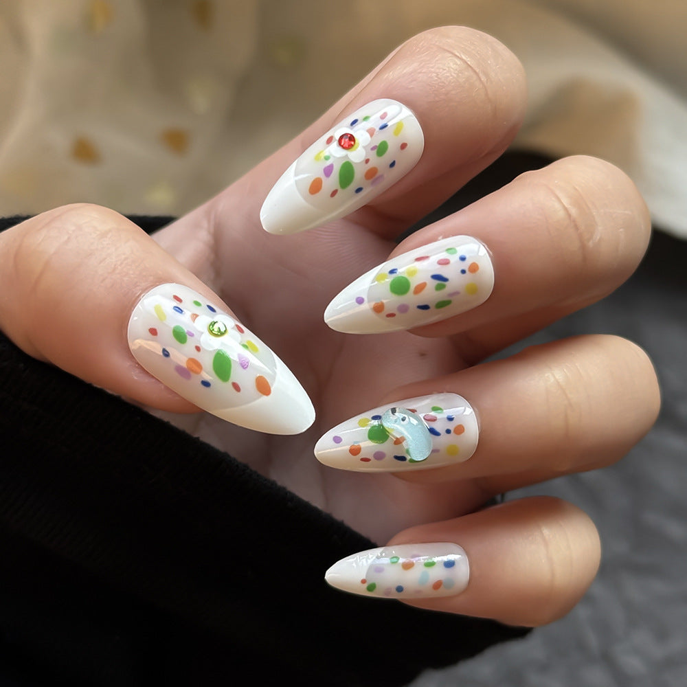 Farbenfrohes Künstlerisches Press-On-Nagelset Brehn