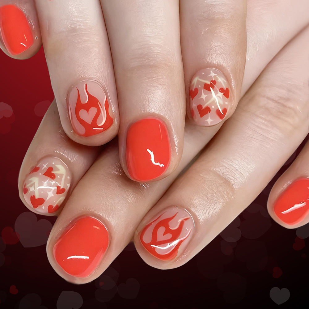 Dekoratives Herz-Themen Nagelkunst-Set Brehn