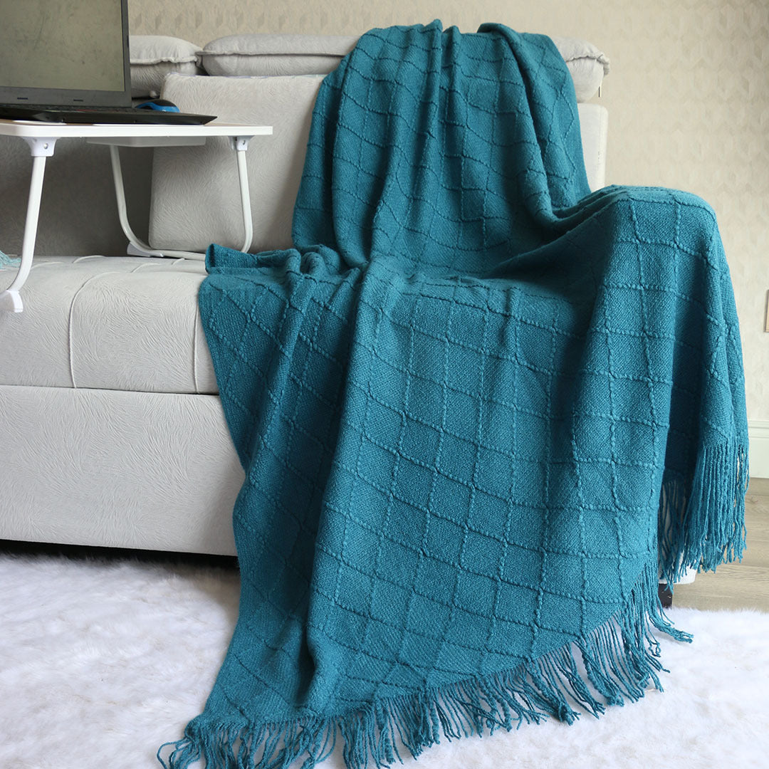 Luxuriöse Texturierte Strickwurfdecke Brehn