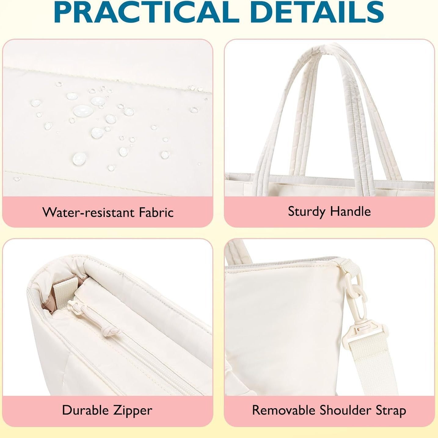 Polyurethan Handtasche mit Abnehmbarem Organizer Brehn