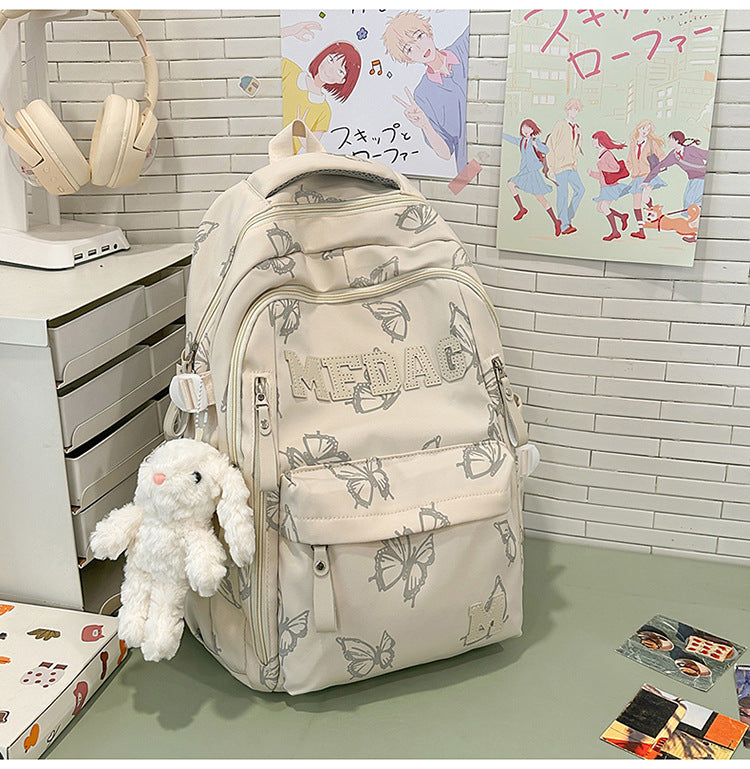 Schmetterlings-verzierte Mehrfach-Taschen-Rucksack