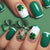 Glamouröses Press-On Nagelkunst-Set mit Kleeblattmotiv Brehn