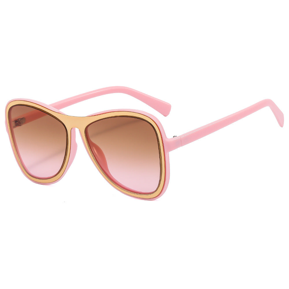 Damen oversized Sonnenbrille mit modernem Schildpatt-Design Brehn