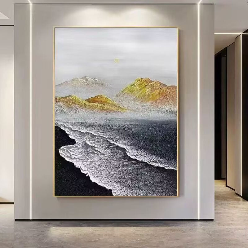 Texturierte Küstenlandschaft Leinwandkunst