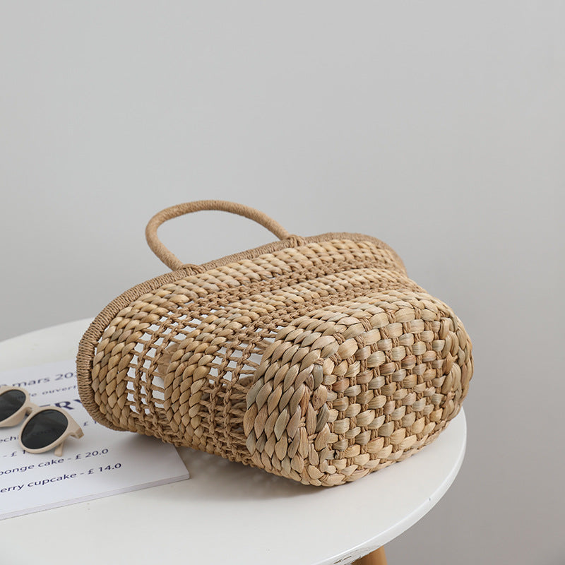 Handgefertigte Rattan-Tasche mit Einem Abnehmbaren Futtereinsatz Brehn