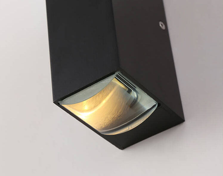 Moderne wasserdichte LED Außenwandleuchte | Rechteckige Auf-/Abwärts-Aluminiumleuchte