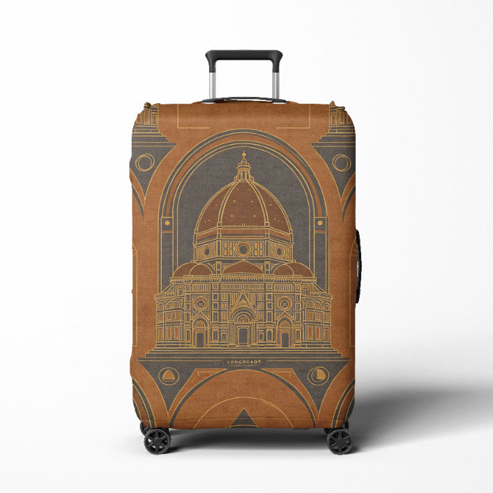 Damen Reise-Trolley Brehn mit elegantem barockem Muster