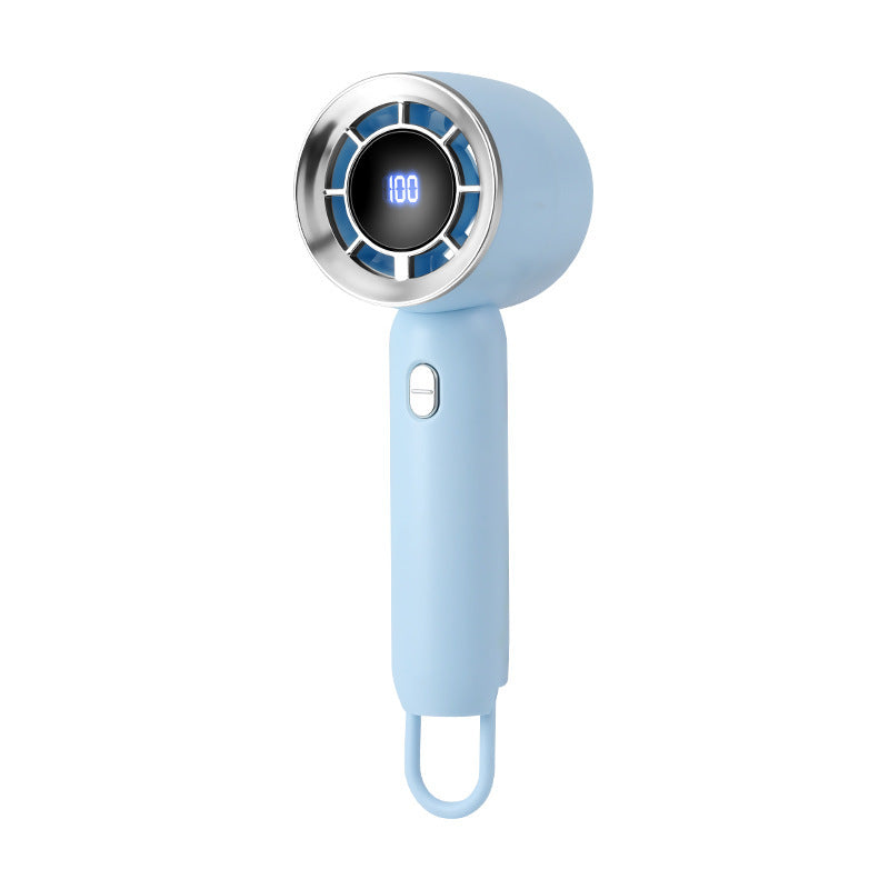 Unisex Tragbarer Mini-Handventilator mit digitaler Geschwindigkeitsanzeige Brehn
