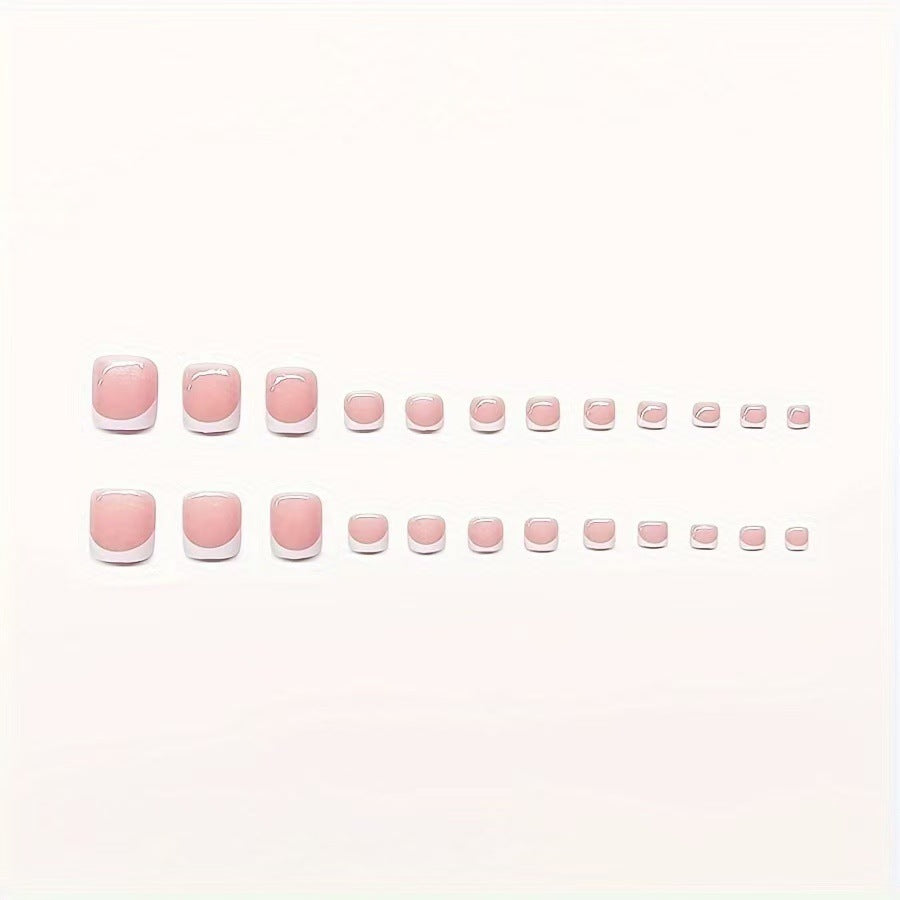 Stylisches French Tip Nail and Toe Set Brehn