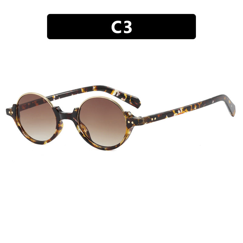 Damen runde Sonnenbrille mit elegantem Kunststoffrahmen Brehn