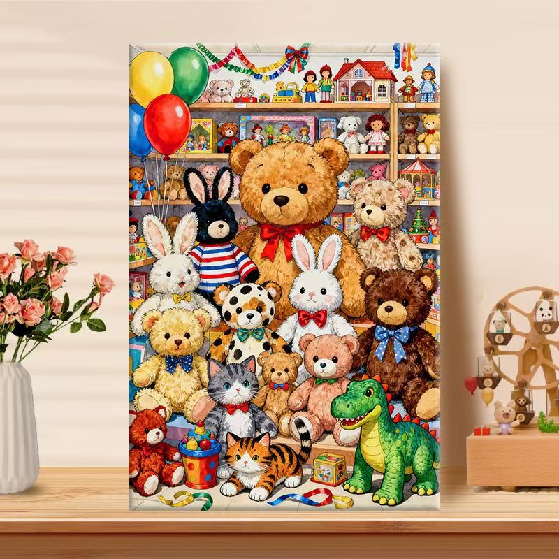 Verspielte Teddy-Bär-Wandkunst Brehn