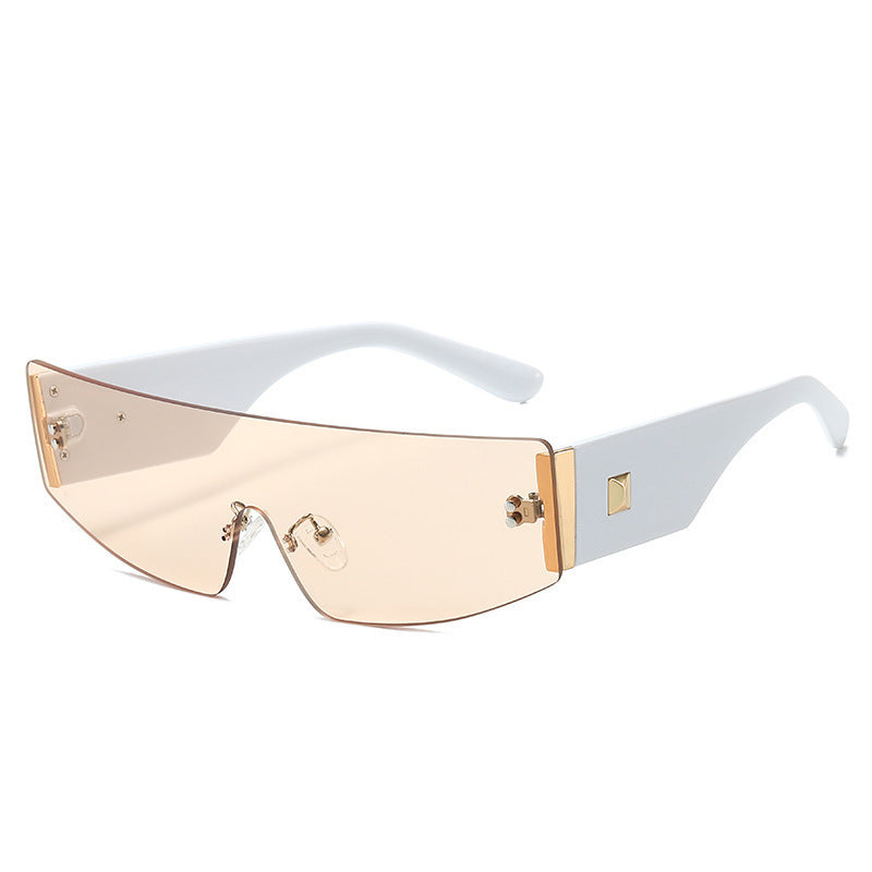 Damen trendige Sonnenbrille mit futuristischem Design Brehn