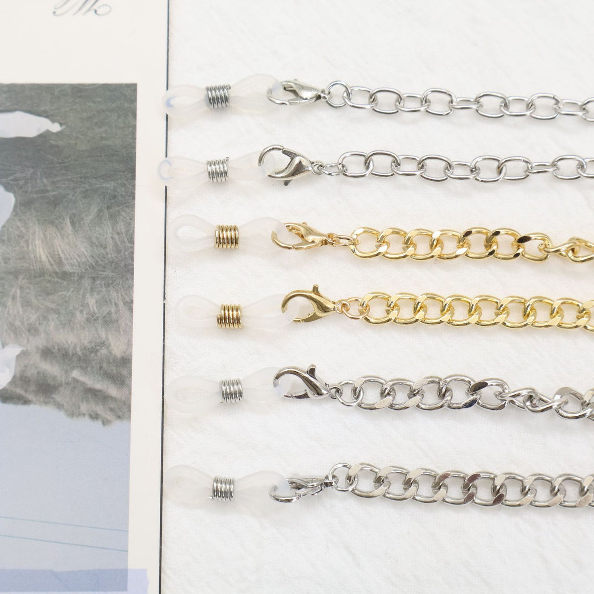 Stylische Metall-Brillen-Kette Brehn