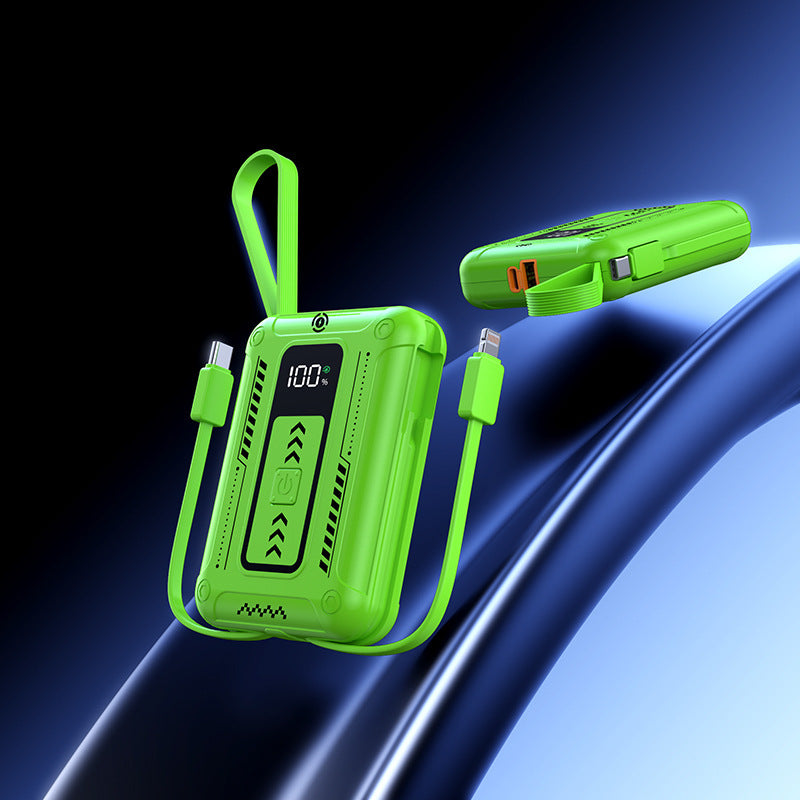 Robuste Powerbank mit Integrierter Schnellladefunktion und Digitaler Ladestandsanzeige Brehn