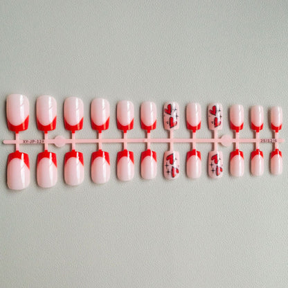 Künstlerische Herz Akzent Acryl Nagelkunst