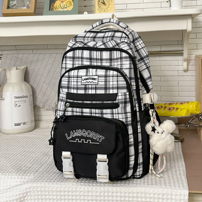 Stylische Karomuster-Rucksack Brehn