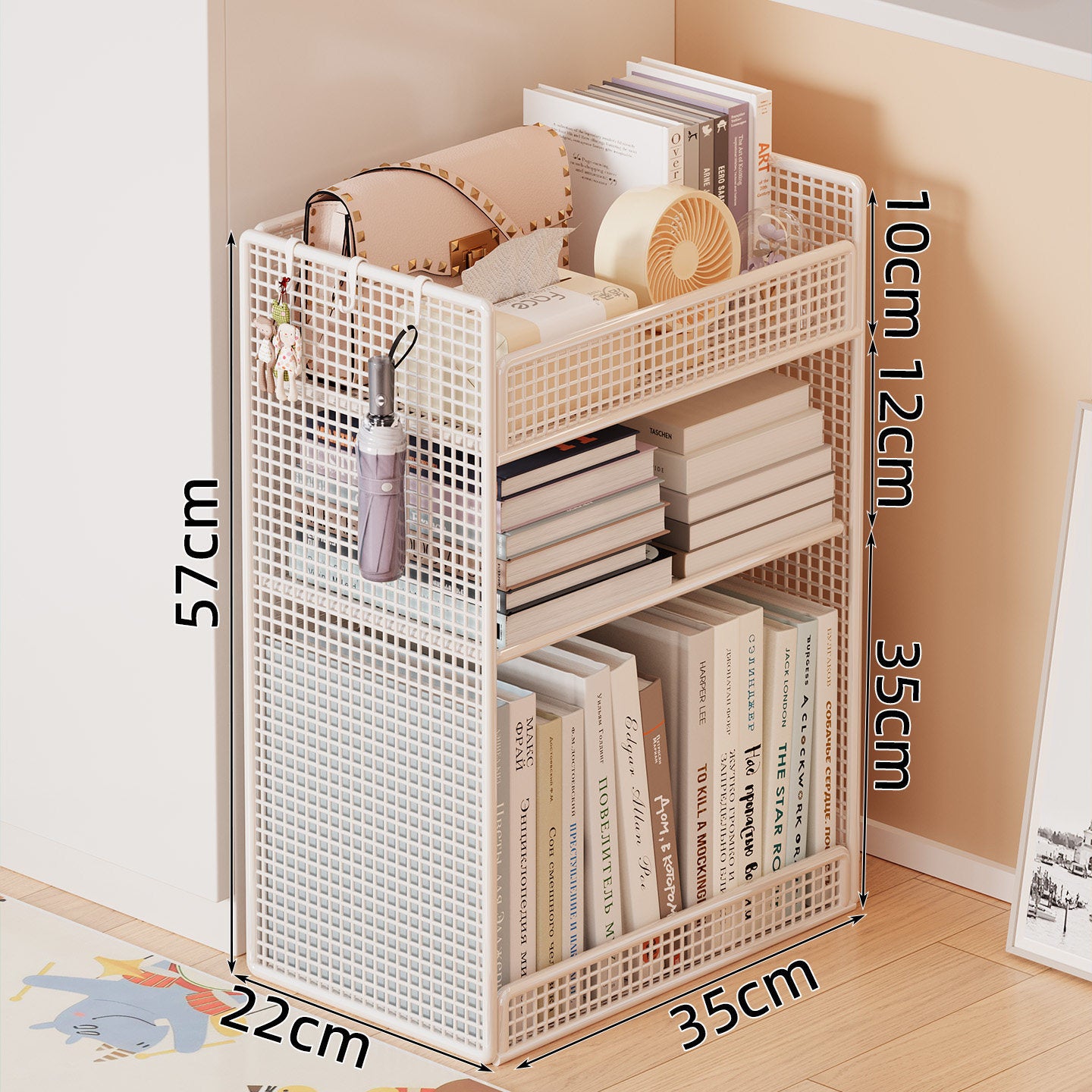 Drahtgitter Bücherregal Organizer Brehn