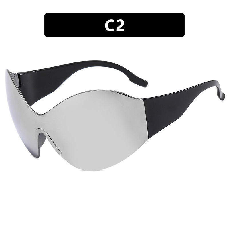 Damen visierartige Sonnenbrille mit innovativem Schutzdesign Brehn