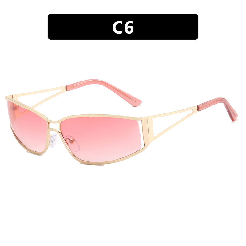 Damen sportliche Sonnenbrille im futuristischen Stil Brehn