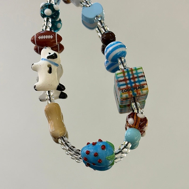 Handgefertigtes Perlencharms-Lanyard Brehn