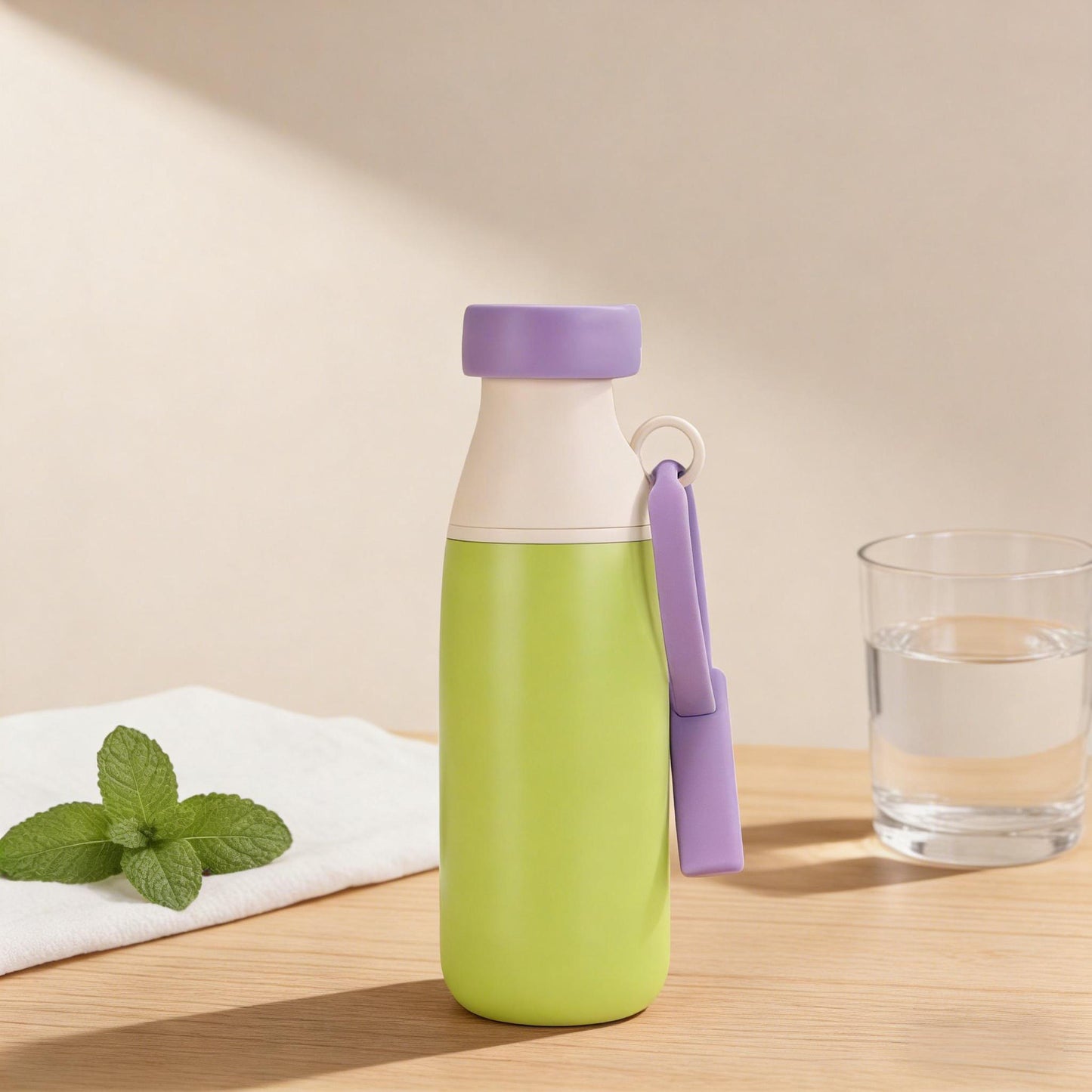 Damen Isolierte Sporttrinkflasche mit praktischem Trageband Brehn