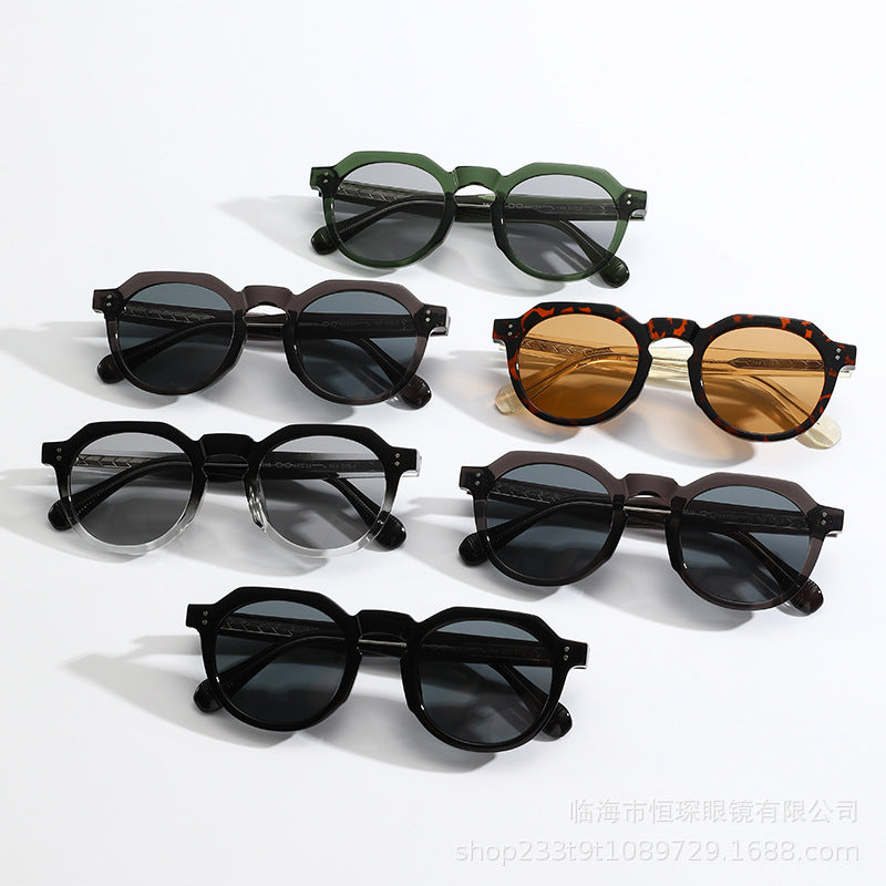 Damen stilvolle Sonnenbrille mit einzigartigem achteckigem Rahmen Brehn