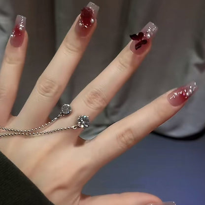 Glitzernde Kunstfingernägel mit Mond- und Sternmotiven Brehn