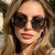 Damen quadratische Sonnenbrille mit luxuriösem Metallrahmen Brehn