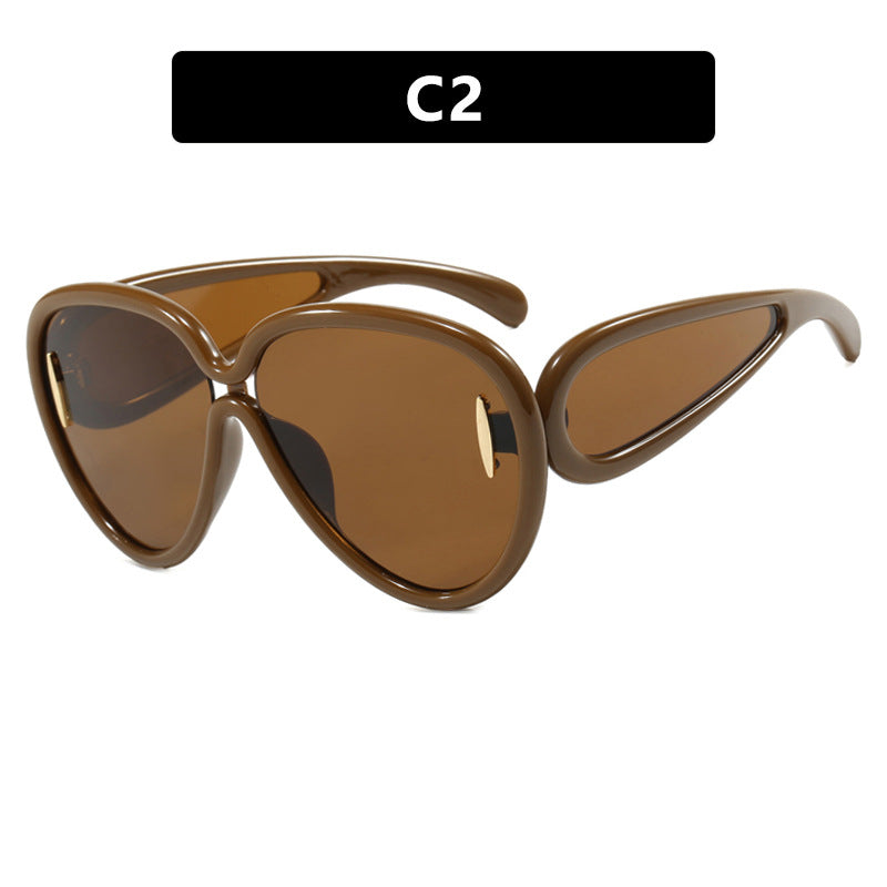 Damen extravagante Sonnenbrille im kreativen Design Brehn