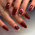 Elegante florale Press-On-Nagelkunst Brehn