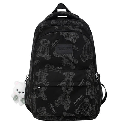 Rucksack Aus Strapazierfähigem Nylon Mit Süßem Bärenmuster Brehn