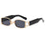 Damen modische rechteckige Sonnenbrille mit exklusivem Metallrahmen Brehn