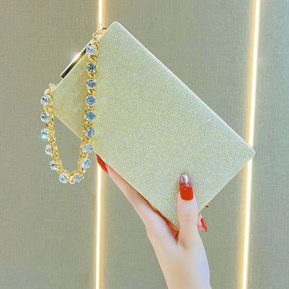Elegante kristall-akzentierte Abend-Clutch
