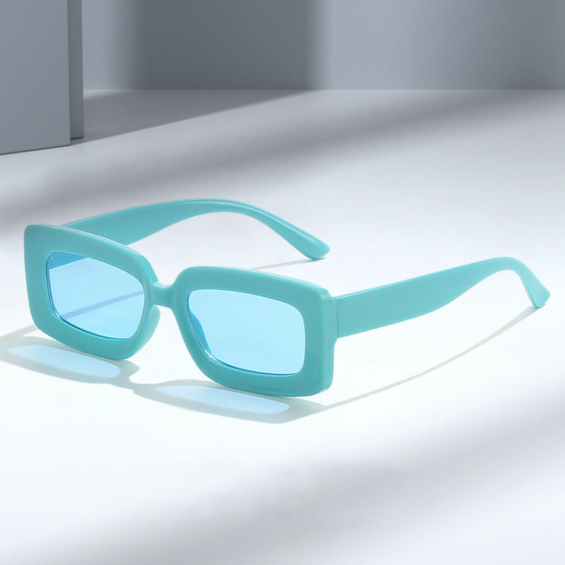 Damen Modische Schildkröten-Sonnenbrille mit rechteckigem Rahmen und Verlaufsgläsern Brehn