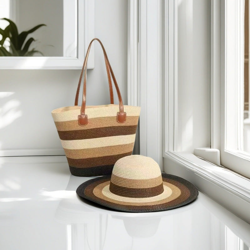 Strandtasche mit Bunten Streifen Brehn