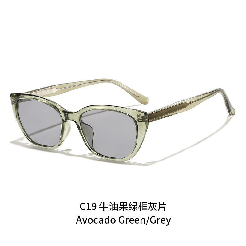 Damen futuristische Sonnenbrille mit markantem Rahmen Brehn