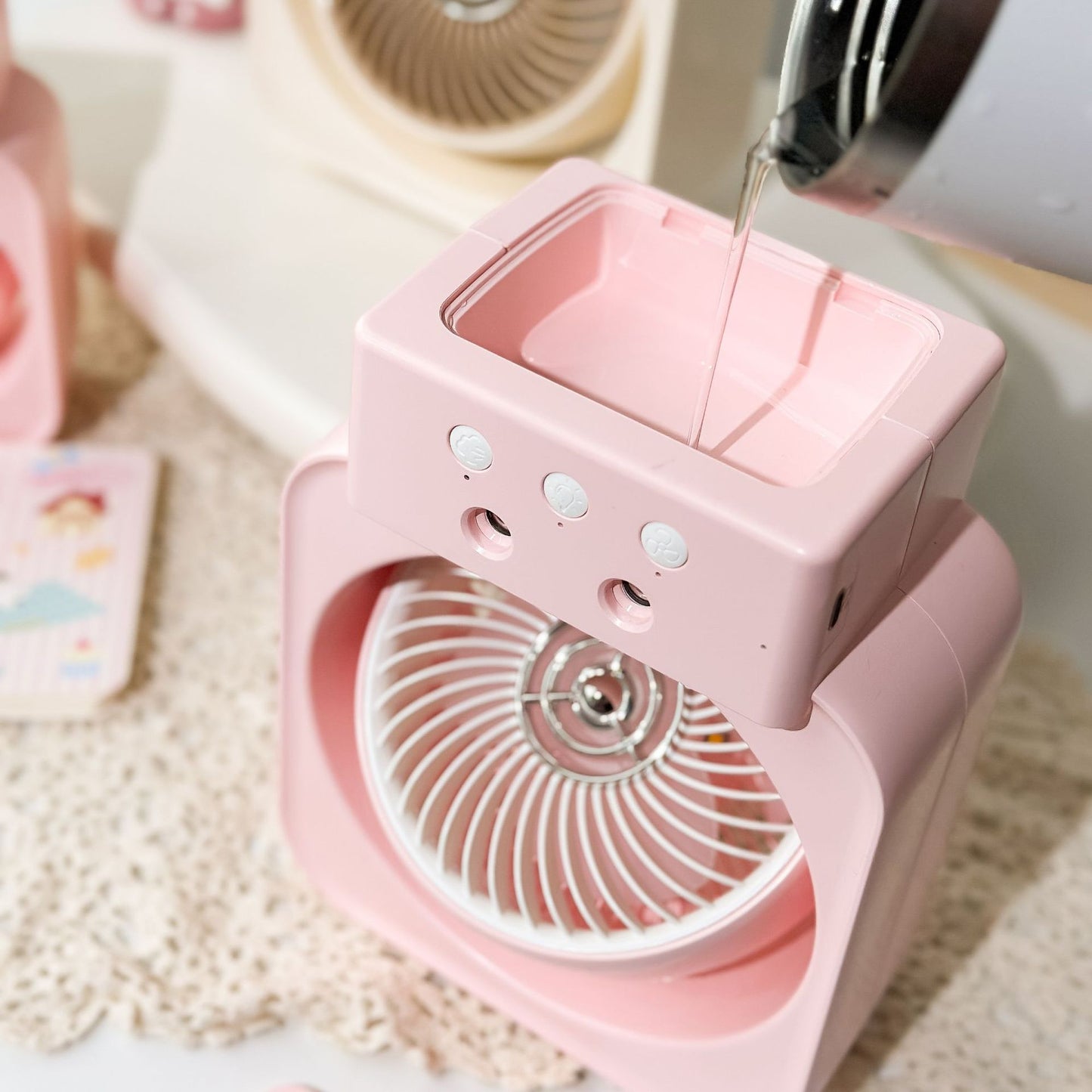 Unisex Tragbarer Mini-Lüfter mit mehreren Geschwindigkeitsstufen und USB-Ladefunktion Brehn