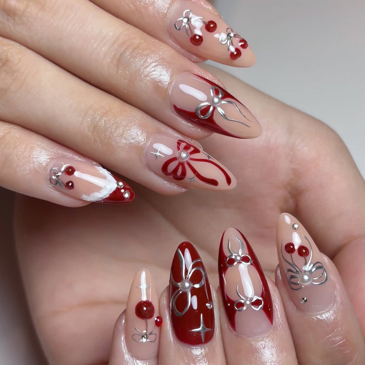 Künstlerisches Kirschblüten Nagelkunst Set Brehn