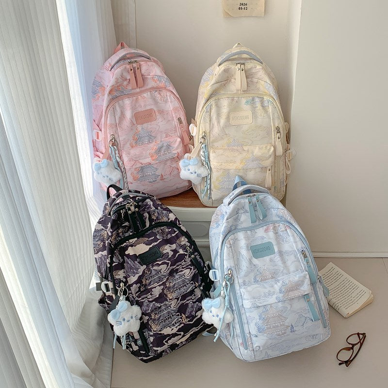Stylische Illustrierte Rucksack Brehn
