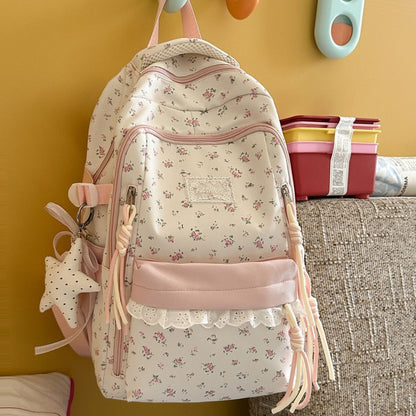 Stylische Blumenmuster-Rucksack Brehn