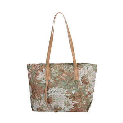 Florale bestickte Tragetasche