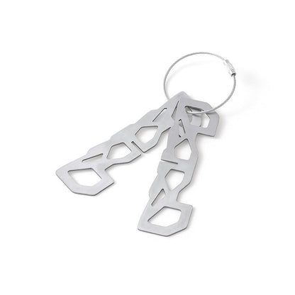 Edelstahl flach Schlüssel Multi-Tool Organizer mit geflochtenem Kabelschlaufe Brehn