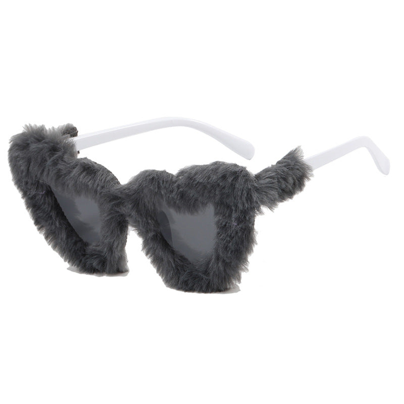 Damen Pfoten-Sonnenbrille mit luxuriösem Pelzbesatz Brehn